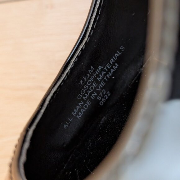 MOVING SALE GBG Sophia Slingback Peep Toe Stiletto Platform Pumps Size 7.5 Black - Picture 9 of 10